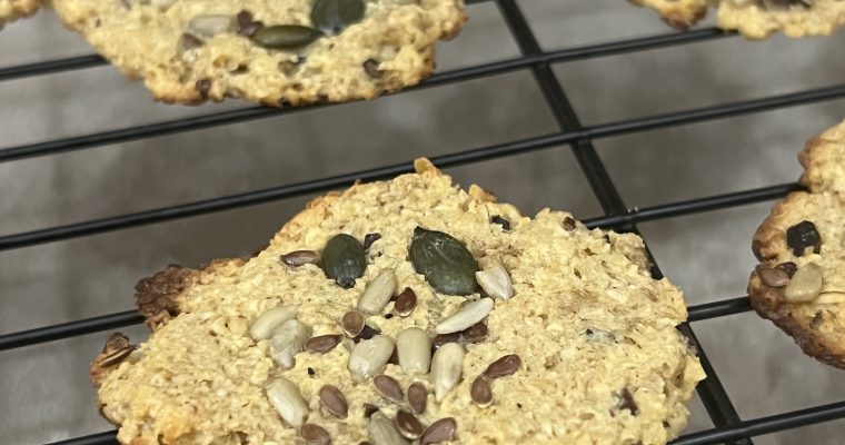 Galleticas dulces sin azúcar, con avena y plátano.